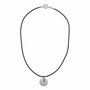 GC Colgante NK-17 Small Disc Pendant on Leather Plata de Ley Plateado