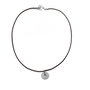 GC Colgante NK-17 Small Disc Pendant on Leather Plata de Ley Plateado