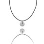 GC Colgante NK-17 Small Disc Pendant on Leather Plata de Ley Plateado