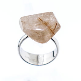 GC Anillo de Plata de Ley con Cuarzo Rutilado Talla 54