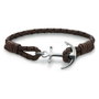 Tom Hope Pulsera Cohiba Brown Marrone Scuro en Piel y Plata de Ley 18cm