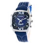 Chronotech Reloj CT7677M-03 con correa de piel azul