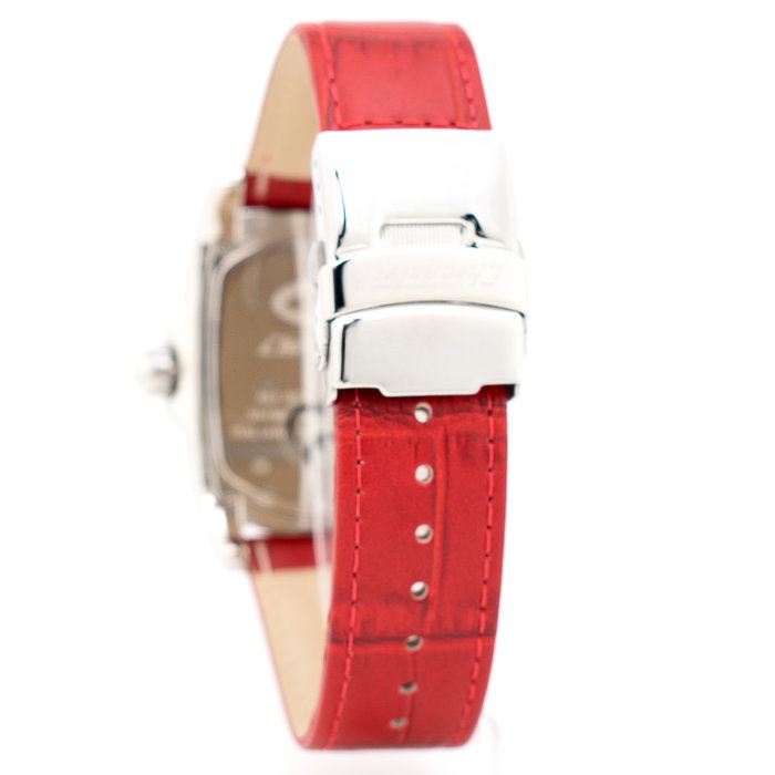 Chronotech Reloj CT7274M-01 con correa de piel roja