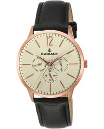 Radiant RA415605 con caja oro rosa y correa de piel negra