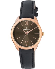 Radiant RA419601 con caja oro rosa y correa de piel negra