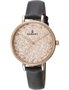 Radiant Reloj Romance RA431601 con esfera rosa y correa de piel negra
