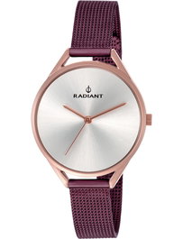 Radiant RA432209 Reloj de Mujer con Caja Oro Rosa y Correa Burdeos
