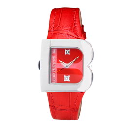 Laura Biagiotti LB0001L-05 Reloj Analógico con Correa de Piel Roja