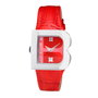 Laura Biagiotti LB0001L-05 Reloj Analógico con Correa de Piel Roja