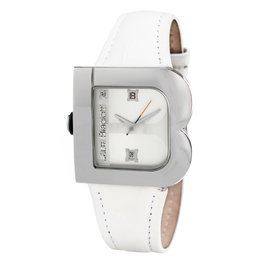 Laura Biagiotti Reloj LB0001L-07 para mujer con correa blanca