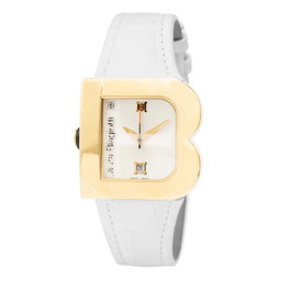 Laura Biagiotti Reloj LB0001L-DB con correa de piel blanca