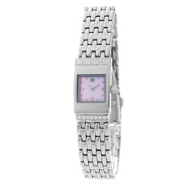 Laura Biagiotti LB0008S-06Z con esfera rosa y correa plateada