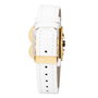 Laura Biagiotti Reloj LB0001L-08Z con Caja Dorada y Correa Blanca