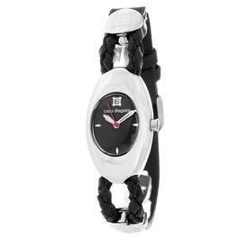Laura Biagiotti Reloj LB0056L-01 con Correa de Piel Negra