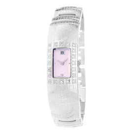 Laura Biagiotti Reloj LB0004-ROSA con esfera rosa y correa plateada