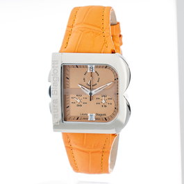 Laura Biagiotti LB0002L-NA con correa naranja y caja plateada