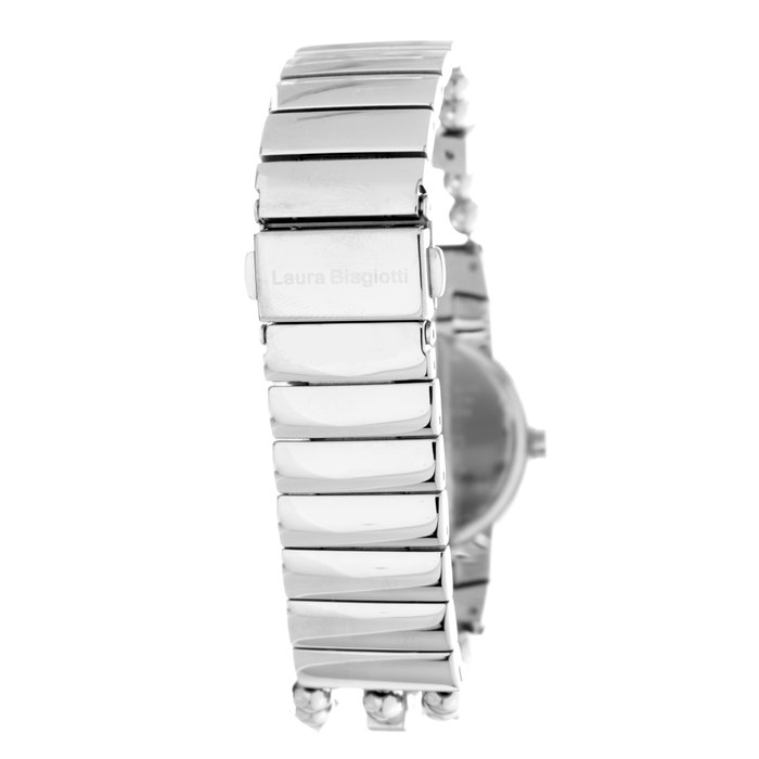Laura Biagiotti LB0049L-02M Reloj Analógico Plateado con Esfera Negra