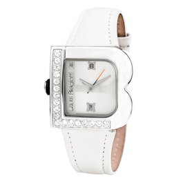 Laura Biagiotti LB0001L-07Z Reloj de Mujer con Correa de Piel Blanca