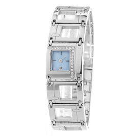 Laura Biagiotti Reloj LB0006S-04Z con Esfera Azul y Correa Plateada