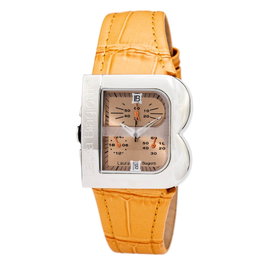 Laura Biagiotti Reloj LB0002L-06 con Correa de Piel Naranja