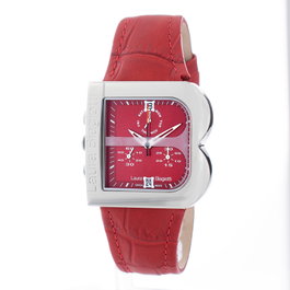 Laura Biagiotti LB0002L-RO Reloj de Mujer con Correa de Piel Roja