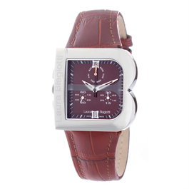 Laura Biagiotti Reloj LB0002L-MA con correa de piel marrón