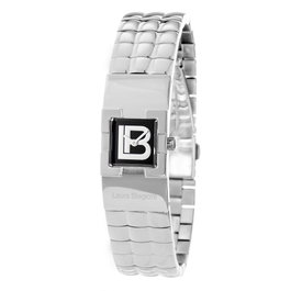 Laura Biagiotti Reloj LB0024S-02 con Esfera Negra y Correa Plateada