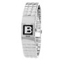 Laura Biagiotti Reloj LB0024S-02 con Esfera Negra y Correa Plateada