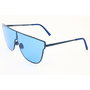 Retrosuperfuture LENZ FLAT TOP Gafas de Sol Aviador Unisex - Montura Metal Azul, Cristal Azul 58mm, Patilla 145mm