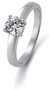 Gooix Anillo de Plata 925 con Circonita Blanca de 6 mm, Talla 56
