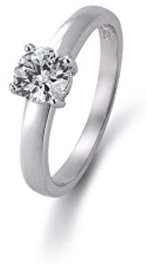 Gooix Anillo de Plata 925 con Circonita Blanca, Tamaño 58