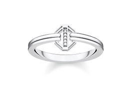 Thomas Sabo Anillo de Plata de Ley 925, Plateado, Talla 54