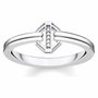 Thomas Sabo Anillo de Plata de Ley 925, Plateado, Talla 54