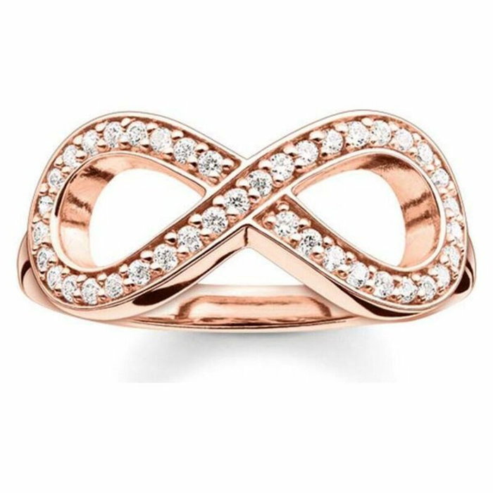 Thomas Sabo Anillo de Plata de Ley 925 Dorado Tamaño 44