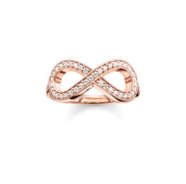 Thomas Sabo Anillo de Plata de Ley 925 Dorado Talla 46