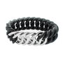 The-Rubz Pulsera Zirkel25mm MEDIUM Black / Silver 25MM