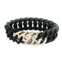 The-Rubz Pulsera Zirkel25mm SMALL Black / Metal mix 25mm