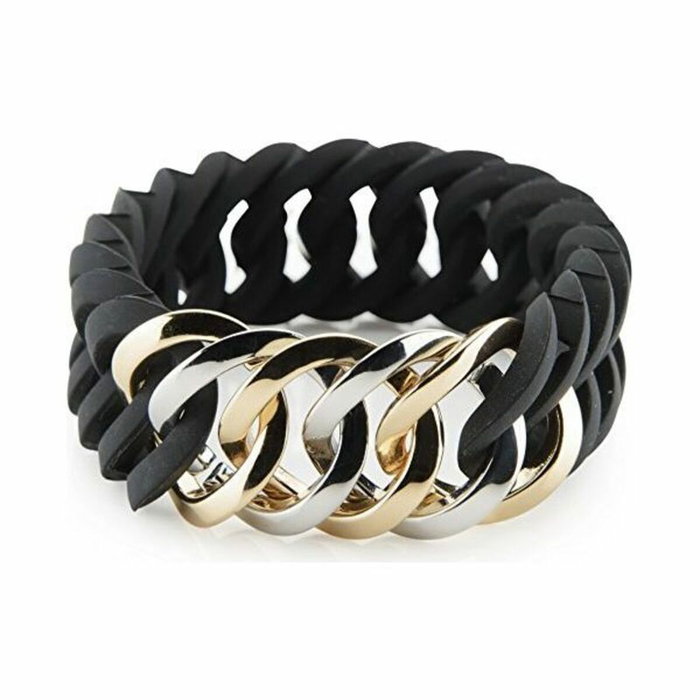 The-Rubz Pulsera Zirkel25mm MEDIUM Black / Metal mix 25mm The-Rubz Pulsera Zirkel25mm MEDIUM Black / Metal mix 25mm