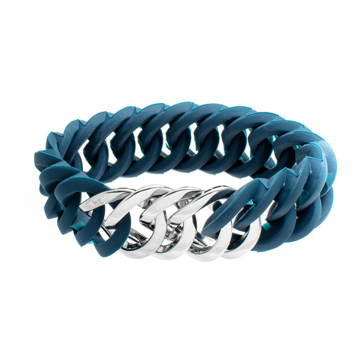 The-Rubz Pulsera Zirkel25mm SMALL Midnight / Silver 25mm The-Rubz Pulsera Zirkel25mm SMALL Midnight / Silver 25mm