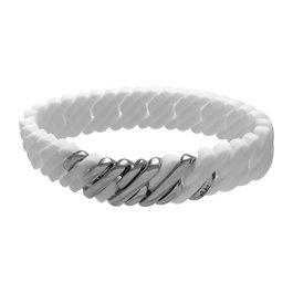 The-Rubz Pulsera Pixel MINI 15 mm White / Silver