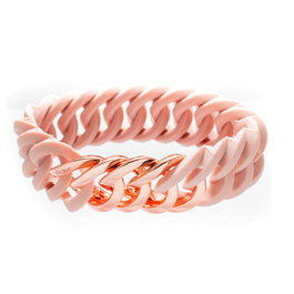 The-Rubz Pulsera Rose Gold 25mm Rosa con Acero Inoxidable y Silicona