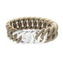 The-Rubz Pulsera Zirkel25mm SMALL Taupe / Platin silver