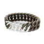 The-Rubz Pulsera Taupe / Platin silver 25mm