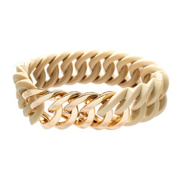 The-Rubz Pulsera Zirkel25mm MEDIUM Desert sand / Soft gold Beige 25mm