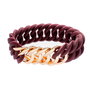 The-Rubz Pulsera Zirkel 25mm Burgundy / Rose gold con Acero Inoxidable y Silicona