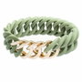 The-Rubz Pulsera Zirkel25mm SMALL Green tea / Soft gold