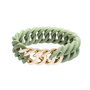 The-Rubz Pulsera Zirkel25mm SMALL Green tea / Soft gold