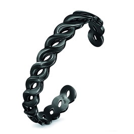 Folli Follie Brazalete de Acero Negro 17cm