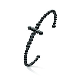Folli Follie Brazalete de Acero Negro 17cm