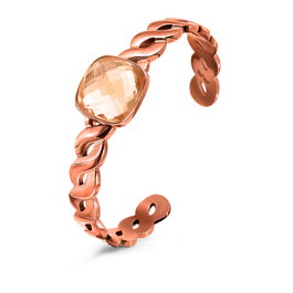 Folli Follie Brazalete de Acero Rosa 17cm 3B15T013RS